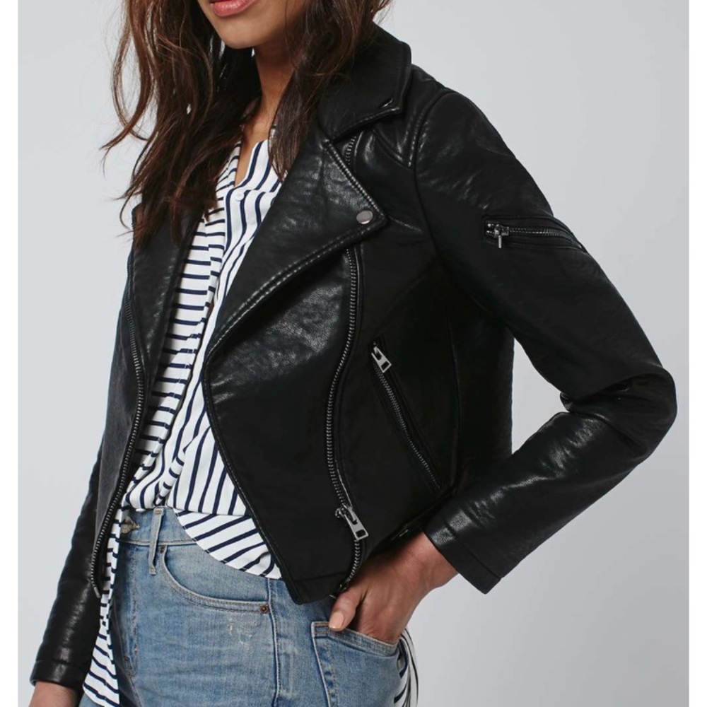 Top shop faux Leather Jacket